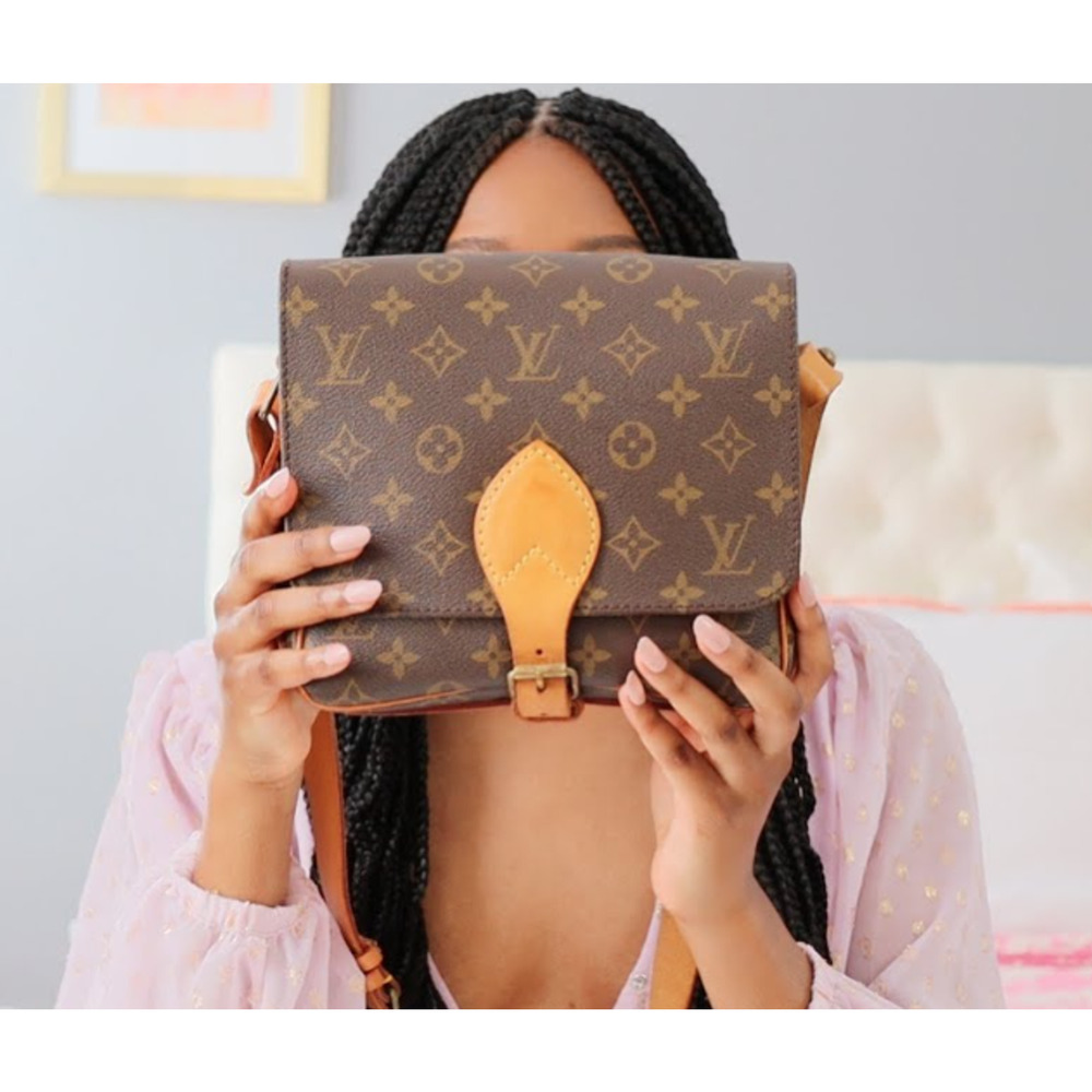 Louis Vuitton Cartouchiere MM Crossbody Bag Monogram Canvas Vintage Purse - Picture 4 of 16